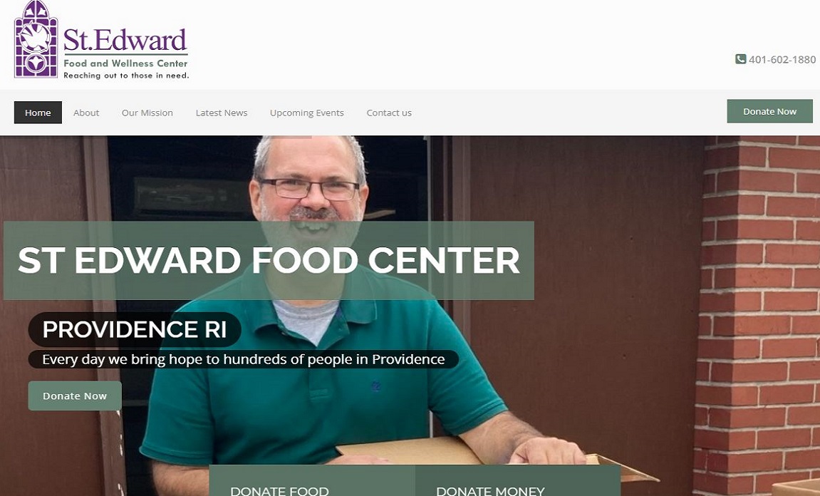 Screenshot of website stedwardfoodcenter.org