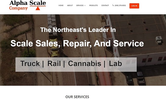 Screenshot of website alphascalecompany.com website design and custom software
