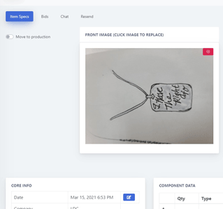 Screenshot of iBasePro.com with an image of a necklace as an item