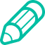 Icon of a teal colored pencial