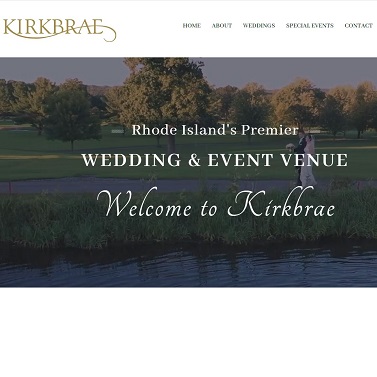 Screenshot of a clients website. Kirkbrae Country Club.